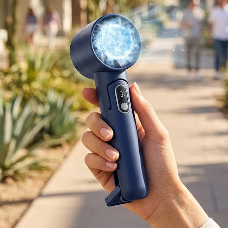 Handheld Cooling Fan with Semiconductor Refrigeration - 4000mAh Rechargeable